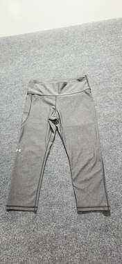 Under Armour Women's HeatGear Compression Capri Leggings Gray Size Large
